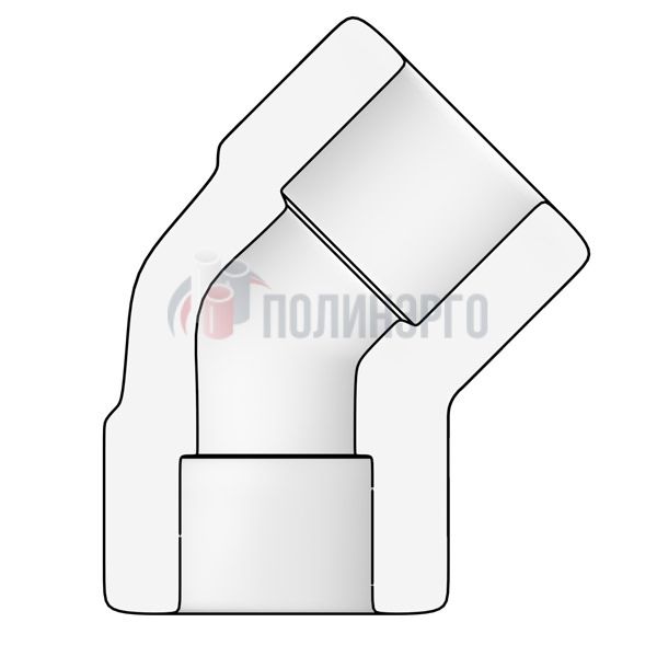  Отвод 45° 1/8 DN 6  SW ASTM A105 ASME B16.11 - фото 2